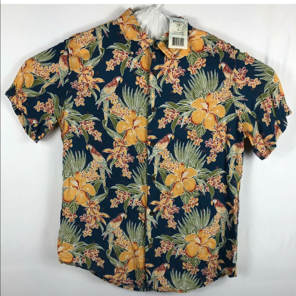 Margaritaville Short Sleeve Hawaiian Shirt Men’s L